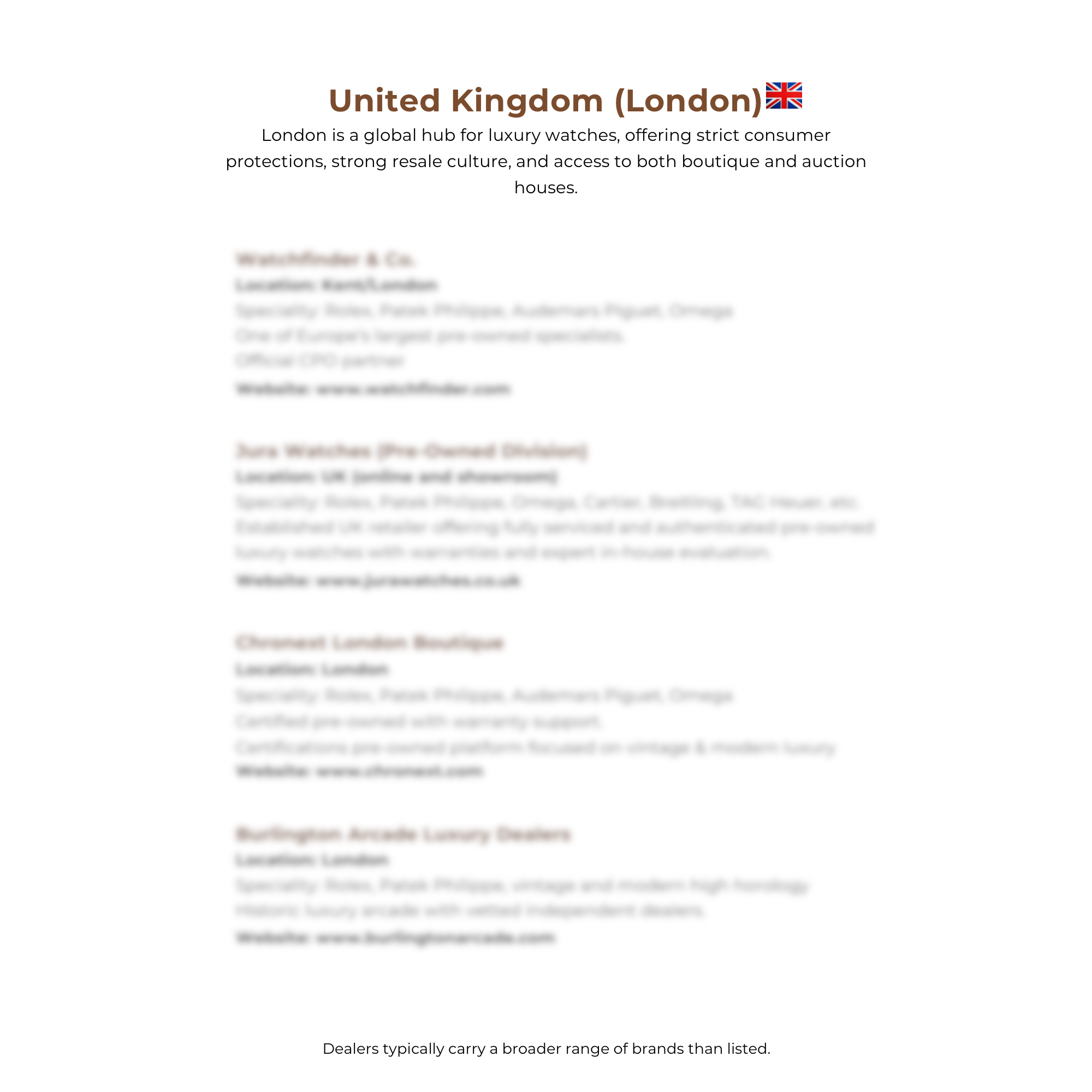 PRE-OWNED LUXURY WATCH BUYERS LIST (PDF) - Image 5